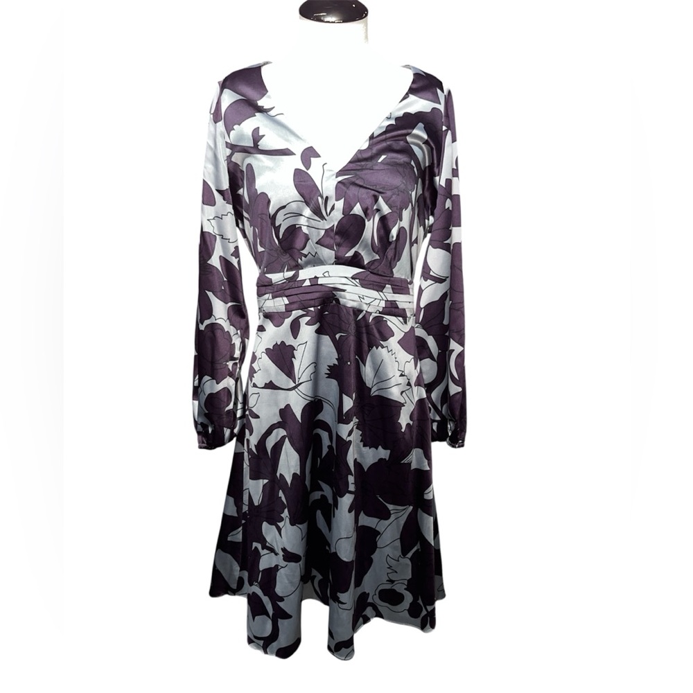 Y2K Mix it knee length dress vintage size 6 whimsigoth witchy purple gray fall